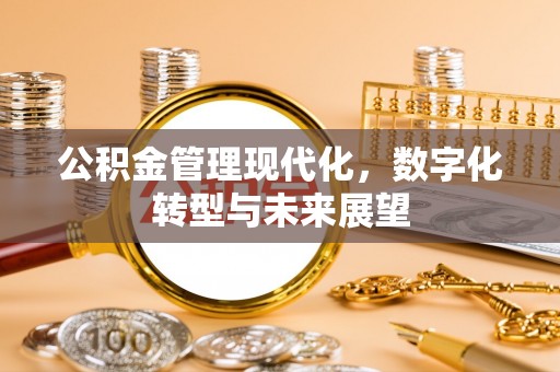 江城公积金管理现代化，数字化转型与未来展望