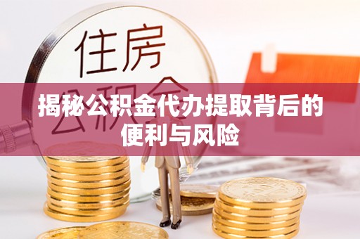 江城揭秘公积金代办提取背后的便利与风险