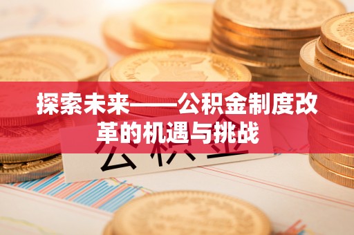 江城探索未来——公积金制度改革的机遇与挑战