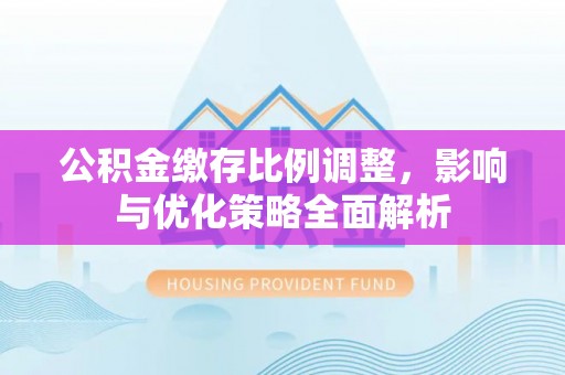 江城公积金缴存比例调整，影响与优化策略全面解析