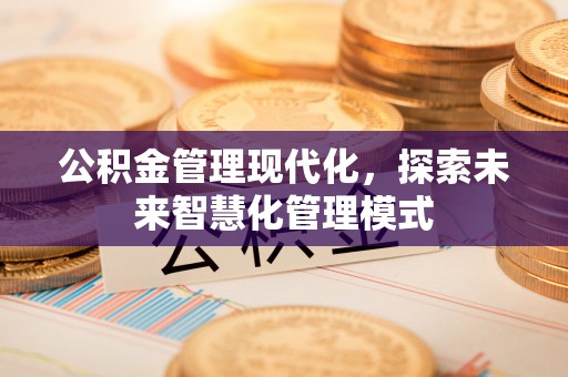 江城公积金管理现代化，探索未来智慧化管理模式