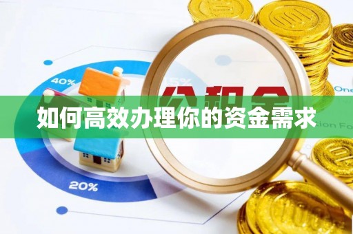江城如何高效办理你的资金需求