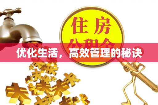 江城优化生活，高效管理的秘诀