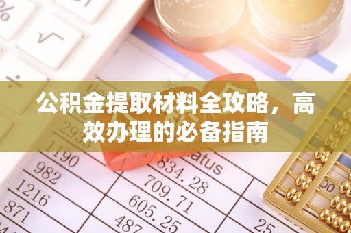 江城公积金提取材料全攻略，高效办理的必备指南
