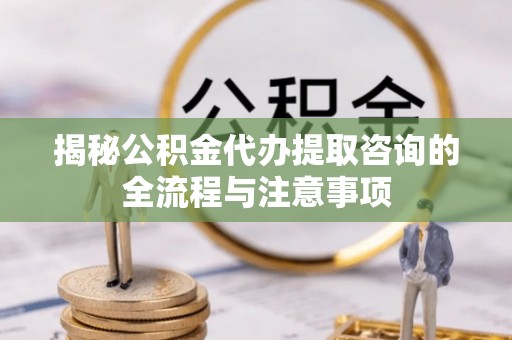 江城揭秘公积金代办提取咨询的全流程与注意事项