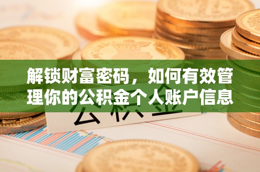 江城解锁财富密码，如何有效管理你的公积金个人账户信息