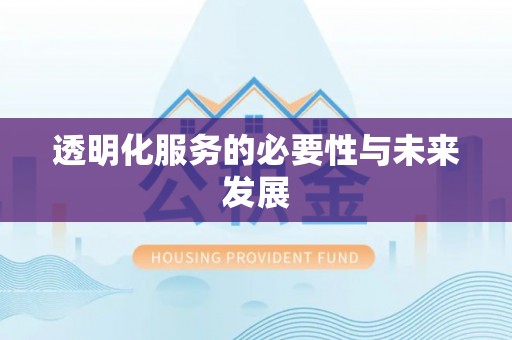 江城透明化服务的必要性与未来发展