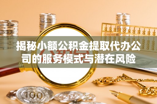江城揭秘小额公积金提取代办公司的服务模式与潜在风险