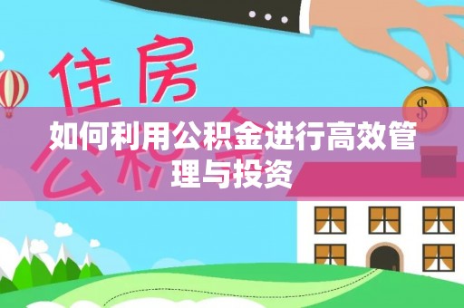 江城如何利用公积金进行高效管理与投资